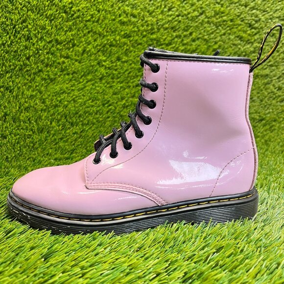 Dr. Martens 1460 Girls Size 3Y Pink Black Classic Outdoor Leather Side Zip Boots main image 6